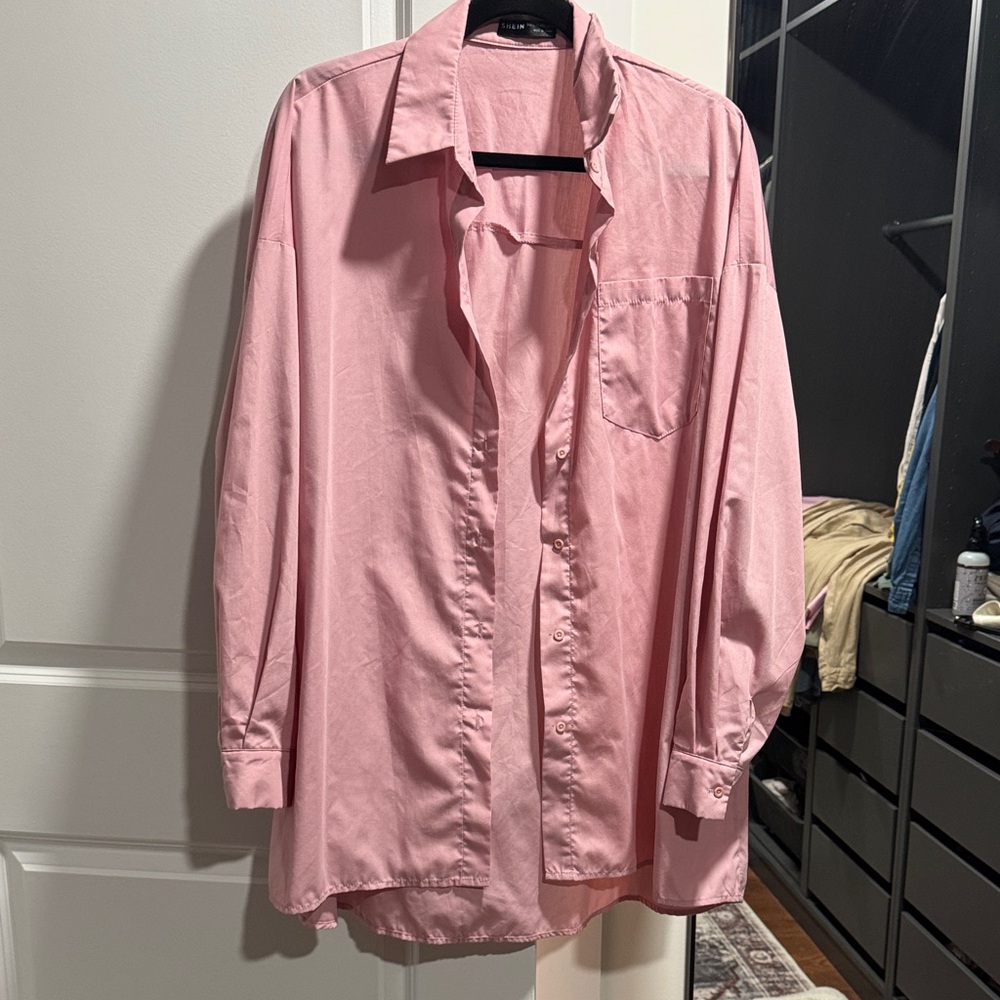 Pink Button-Up Shirt